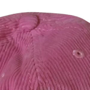 AKA Pink Corduroy Baseball <b>Cap</b> with Green Embroidered Ivy Leaf & Pearl Design Adjustable Sorority <b>Hat</b> Pink Color - Product Image 4