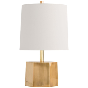 Lampe de table géométrique en métal doré avec abat-jour blanc pour la décoration de la maison et de la chambre, lampes de table faites à la main en solde - Product Image 2