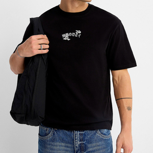 Camiseta de Cuello Redondo para Hombre, Casual, Personalizada, de Primera Calidad, Ecológica, 100% Algodón Tejido, con Estampado Serigrafiado - Product Image 3