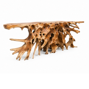 โต๊ะคอนโซลไม้สักแท้ทรงอิสระ ARTERRA PremiumTeak รุ่น Rustic  รักษ์โลก ทนทาน เหมาะสำหรับห้องนั่งเล่น ทางเข้าบ้าน โรงแรม และการตกแต่ง - Product Image 1
