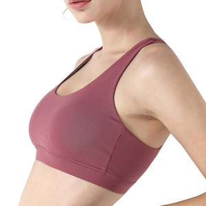 Top Selling Women's Sports <b>Bra</b> Fitness Yoga High Support Breathable Gym Running Seamless Private Label Front Logo On Sports <b>bra</b> - Product Image 4