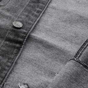 Veste en jean vintage pour homme, style unique de toutes les marques, avec col montant, design réversible, protection anti-UV, logo personnalisé sur le devant - Product Image 4