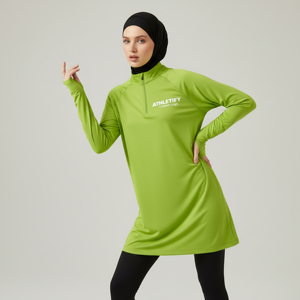 เสื้อเชิ้ตแขนยาวผู้หญิงแบบสุภาพ มีรูสำหรับนิ้วโป้ง สวมใส่สบาย นุ่ม ทันสมัย ระบายอากาศได้ดี UPF50+ ซับเหงื่อ เป็นมิตรกับสิ่งแวดล้อม เหมาะสำหรับเล่นกีฬา - Product Image 1