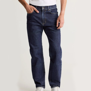 Nuovi Jeans da Uomo in Denim con 5 <span class=keywords><strong>Tasche</strong></span>, Chiusura con Zip e Bottone, Design Elegante, Colore Blu - Product Image 1