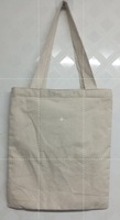 Простая холщовая сумка-тоут 14x12 дюймов, многоразовая сумка для покупок с верхней и удлиненной ручкой