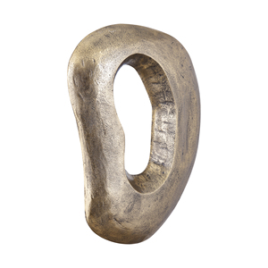 Sphère en aluminium texturé artisanale, finition laiton rustique, boule décorative en métal ajouré pour table basse et étagère - Product Image 6