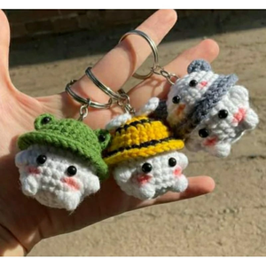 Porte-clés personnalisé en fil doux tissé à l'image d'un animal de dessin animé, cadeau promotionnel fait main, changeant de couleur, fabriqué au Vietnam - Product Image 3