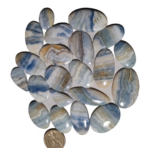 Cabochons en quartz shélite naturel de haute qualité, pierres précieuses en vrac pour la fabrication de bijoux, formes variées 20-45mm, 6-10g, évalués par un tiers - Product Image 4