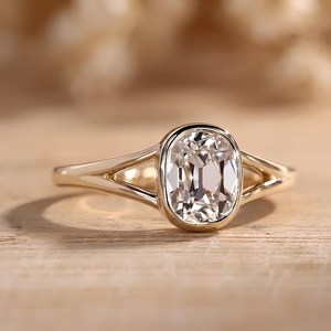 <b>Cushion</b> Old Mine Cut Lab Grown Diamond Engagement <b>Ring</b> Fashion <b>Ring</b> IGI Certified DEF Color VSVVS Clarity 10K 14K 18K Solid Gold - Product Image 3