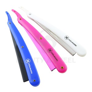 Juego de afeitadoras rectas de alto rendimiento, recortadoras de barba manuales con acero inoxidable de precisión y diseños únicos con efecto de salpicadura - Product Image 3