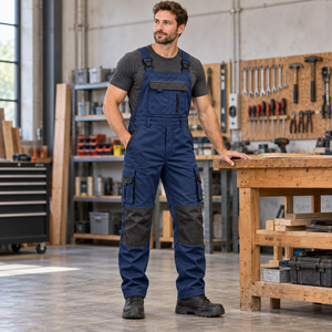 Overoles Utilitarios para Hombre con Paneles de Refuerzo en las Rodillas, Bolsillos Laterales para Carga, Tirantes Ajustables, Ropa de Trabajo para Mecánicos, Talleres y Construcción - Product Image 5