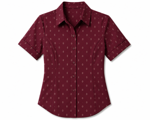 Camisa Formal Holgada Estampada de Manga Media para Mujer, Blusa Elegante para Oficina, Ligera, Transpirable y Resistente a las Arrugas - Product Image 2