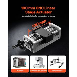 Attuatore Lineare di Alta Precisione con Corsa Effettiva di 100 mm, Guida Lineare CNC, Doppio Asse Ottico, Vite a Ricircolo di Sfere C7 100 - Product Image 2