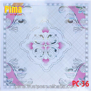 Plafonds en PVC à motifs floraux élégants d'inspiration asiatique, 24x24, imperméables, ignifuges, à encastrer dans le plafond pour appartement - Product Image 2