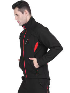 Veste de cyclisme d'hiver pour homme WOSAWE BO284, manches longues, imperméable, coupe-vent, polaire thermique, 100% polyester, course à pied, cyclisme - Product Image 2