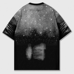 Camiseta Premium para Hombre de Alta Calidad con Pedrería, Cuello Redondo, Manga Corta, Corte Holgado, 100% Algodón, Secado Rápido, Transpirable, Informal - Product Image 2
