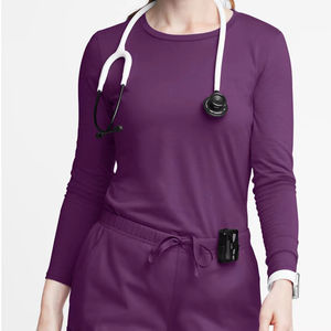 Camiseta Médica Personalizada para Enfermeras, de Manga Larga, Cuello Redondo, Cómoda, Elástica y Suave, para Usar Debajo del Uniforme - Product Image 4