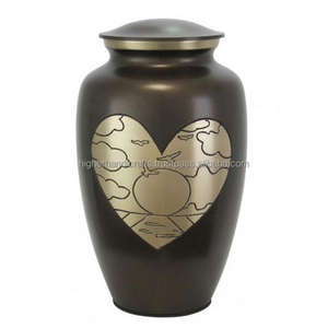 Venta caliente para Amazon Urna de cremación clásica Urna de cenizas de metal de la mejor calidad Urnas de entierro Proveedor de accesorios funerarios - Product Image 4