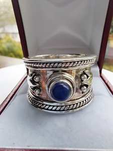 Anillo de Plata de Ley con Lapislázuli, Hecho a Mano, Diseño Elegante para Mujer, Venta al Por Mayor para Exportación - Product Image 6