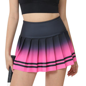 Shorts de sport et de yoga personnalisés avec logo, avec jupe respirante et poche, doublure plissée pour le golf, le badminton et le tennis - Product Image 3