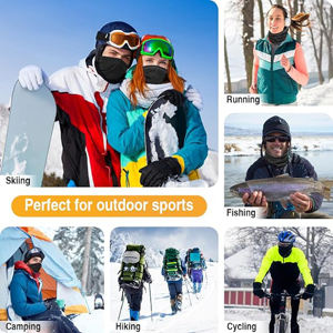 Cache-cou thermique en polaire personnalisé pour l'hiver, coupe-vent, masque facial pour moto, écharpe tubulaire chaude, snood pour motard, cycliste, ski - Product Image 4