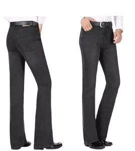 Pantalones de Hombre de Cintura Alta con Bordado, Pantalones Casuales de Corte Bootcut, Pantalones Rectos de Corte Regular, Ropa Casual - Product Image 4