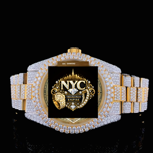 นาฬิกาข้อมือผู้ชาย NYC DIAMOND EMPIRE คุณภาพสูง หรูหรา สไตล์วินเทจ ตัวเรือนสแตนเลสสตีล ระบบอัตโนมัติ หน้าปัดอะนาล็อก ประดับเพชรโมอิสซาไนต์ - Product Image 4