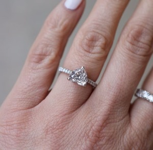 Anillo de Compromiso con Diamante Moissanite de 1.00CT en Forma de Corazón, Plata 925, Chapado en Oro de 14K, Certificado GRA, Joyería Minimalista - Product Image 6