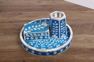 Exquisito juego de quemador de incienso árabe de perlas de lujo con Incrustaciones de nácar Ideal para Ramadán Eid y rituales festivos de fragancia - Product Image 5