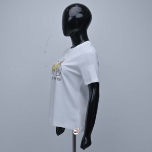 T-shirt blanc à manches courtes avec imprimé vélo, col rond, coupe classique, style décontracté, t-shirts en coton pour hommes avec logo personnalisé - Product Image 4