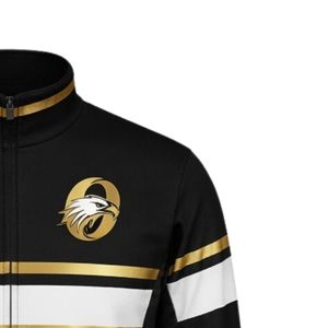 Men Black Gold Hockey Sports Jacket Polyester Athletic Wear Team Training Jacket Outdoor Sports Uniform Performance Apparel - Product Image 5