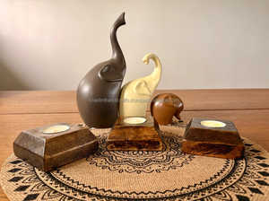 Support à bougies en bois de style antique pour Noël, activités religieuses, décoration de la maison, mariages et fêtes - Fait à la main - Product Image 4