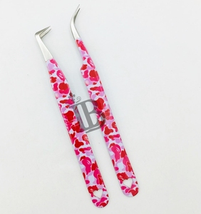 Top Trend Eyelash Extensions Tweezers <b>Red</b> Color Tweezers Degree Boot Volume Hot Sale Eyelash Tweezers <b>Paper</b> Design - Product Image 1