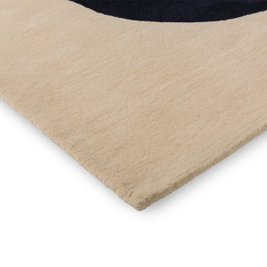 Tapis moderne abstrait vert à blocs de couleur, tissé à la main en laine, tapis contemporain minimaliste pour salon et chambre, antidérapant - Product Image 3