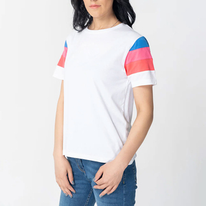 Durable Quality 100% top quality Combed and <b>Ring</b> Spun Cotton 32 Single Gold Womens Relaxed Jersey Short Sleeve T-Shirt - Product Image 3