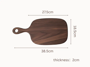 Planche à découper en bois de noyer massif – Planche de service artisanale avec poignée, planche à découper ou plateau de service - Product Image 6