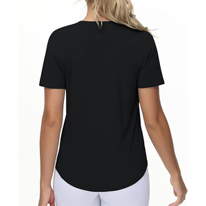T-shirts pour femmes Pure Comfort en gros, coton et polyester, col rond classique, été, écologiques, séchage rapide, couleurs et tailles personnalisées - Product Image 6