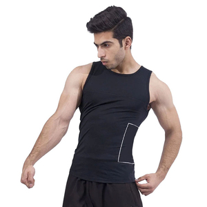 Débardeur côtelé personnalisé pour homme, thermique, respirant, séchage rapide, en fibre de bambou, décontracté, sportswear, fitness - Product Image 4