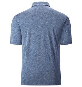 Chemise ajustée unie en coton biologique pour hommes, t-shirts de sport vierges à col anti-rides les plus vendus - Product Image 2