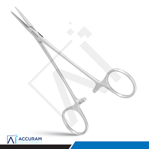 Pinces hémostatiques chirurgicales dentaires Accuram Micro Halstead Mosquito Forceps droites 12,5 cm en acier inoxydable, manuelles, ergonomiques, CE - Product Image 1