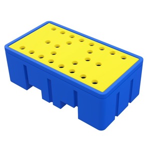 Industrial Plastic Pallet <b>Racking</b> Pallet Yellow Blue Warehouse <b>Storage</b> Handling Crate - Product Image 1