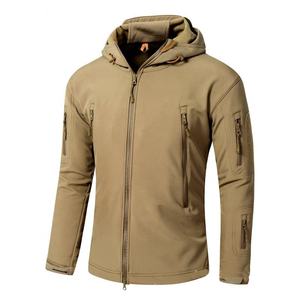 Men's <b>Black</b> Windproof Motorcycle Tactical <b>Jacket</b> Stand Collar Zipper Closure Workwear Style Winter Outdoor <b>Fleece</b> Lined - Product Image 5