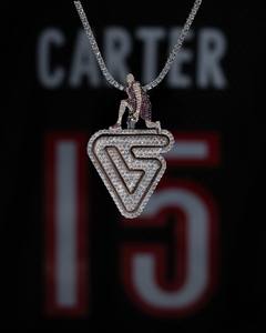 Cadena Cubana para Hombre con Colgante de Moissanita VVS1, Chapado en Rodio, Plata de Ley 925, Hecho a Mano, Accesorio Único - Product Image 4