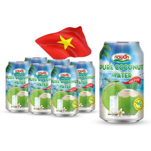 Bebida de Agua de Coco Fresca Nawon con Pulpa, 330 ml, Enlatada, Saludable, Baja en Calorías, Fábrica en Vietnam, Marca Privada - Product Image 1