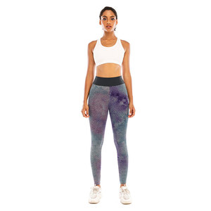Leggings de sport noirs taille haute pour femmes, pantalons de yoga respirants avec fermeture élastique à la taille, en satin AND1 - Product Image 5