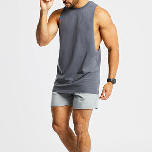 Camisetas sin mangas de algodón transpirable para hombre, estilo stringer, para entrenamiento, fitness, gimnasio, venta al por mayor, ropa de gimnasio - Tejido de punto - Product Image 1