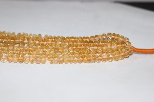 Citrine naturelle perles rondelle à facettes 7-8mm perles citrine de couleur foncée avec qualité de pierres précieuses - Product Image 6