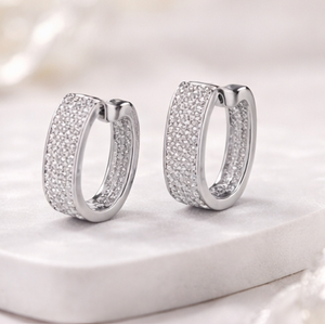 New Best Natural Diamond Filled Gold Plated Luxury Women's Earrings Customizable High Grade Wedding & Party Bulk Supplies - Product Image 3