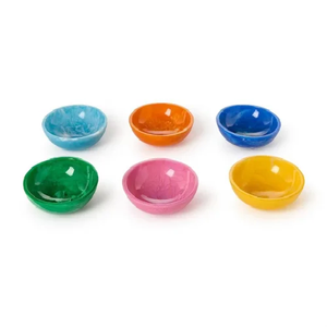 Ensemble de bols à fruits classiques en résine faits à la main, écologiques, pour la décoration de la maison et les accents de fête - Product Image 1