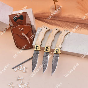 มีดพับเหล็กดามัสกัสตีมือ งานสั่งทำได้ รองรับ OEM/ODM ขายดี ใช้ได้หลากหลาย ทั้งยุทธวิธี EDC และล่าสัตว์ - Product Image 5